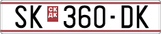 License plate of North Macedonia, Regular plates (1993)