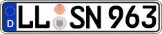 German license plate, Regular plates