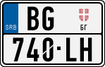 License plate of Serbia, Cars