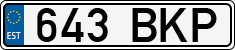 License plate of Estonia, Regular car plates