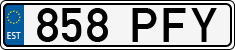 License plate of Estonia, Regular car plates