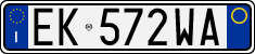 License plate of Italy, Cars (1994 year series)