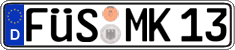 German license plate, Regular plates