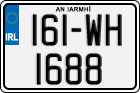 License plate of Ireland, Regular plates