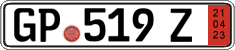 German license plate, Export transit plates