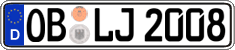 German license plate, Regular plates