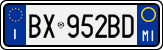 License plate of Italy, Cars (1994 year series)