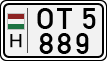 license plates of Hungary, Oldtimers (1990)