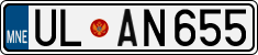 License plate of Montenegro, Cars