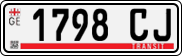 License plate of Georgia, Export transit plates