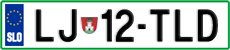 License plate of Slovenia, Cars