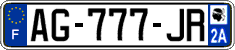 French license plate, SIV (ordinary)