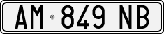 License plate of Italy, Cars (1994 year series)