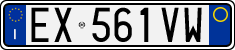 License plate of Italy, Cars (1994 year series)