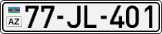 License plate of Azerbaijan, Cars