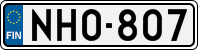 License plate of Finland, Cars