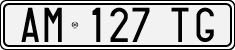 License plate of Italy, Cars (1994 year series)