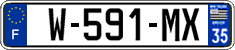 French license plate, SIV (garage)
