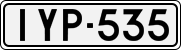 License plate of Finland, Cars