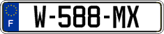 French license plate, SIV (garage)