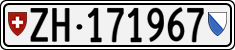 License plate of Switzerland, Cars