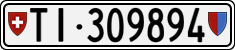 License plate of Switzerland, Cars