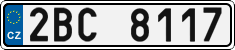 License plate of the Czech Republic, Cars (2001)