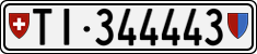 License plate of Switzerland, Cars
