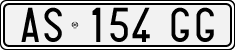 License plate of Italy, Cars (1994 year series)