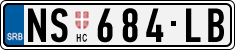 License plate of Serbia, Cars