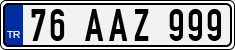 License plate of Turkey, Regular plates