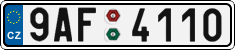 License plate of the Czech Republic, Cars (2001)