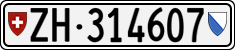 License plate of Switzerland, Cars