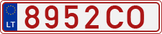 License plate of Lithuania, Transit plates