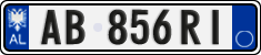 License plate of Albania, Cars (2011)