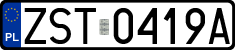 License plates of Poland, Regular car plates