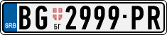 License plate of Serbia, Cars