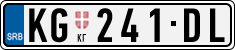 License plate of Serbia, Cars