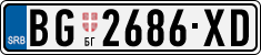 License plate of Serbia, Cars