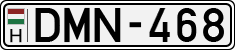 license plates of Hungary, Cars (1990)