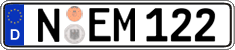 German license plate, Regular plates