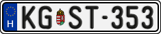 license plates of Hungary, Regular plates (2022)