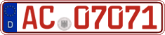 German license plate, Red license plates