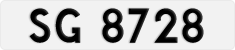 License plate of Hong Kong, AB 1234