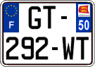 French license plate, SIV (ordinary)