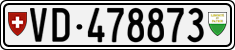 License plate of Switzerland, Cars