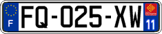French license plate, SIV (ordinary)