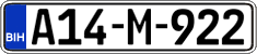 License plate of Bosnia and Herzegovina, Regular plates