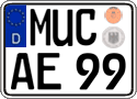 German license plate, Regular plates