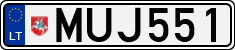 License plate of Lithuania, Cars
